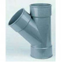 PVC T-STUK 40 MM 45°, 3X INWENDIG LIJM, KOMO