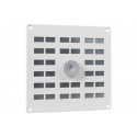 ALU SCHUIFROOSTER MET GAAS 200X200MM WIT