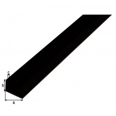 HOEKPROFIEL,PVC,ZWART,40X10/1M