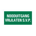 BORD NOODUITGANG VRIJLATEN 150X300 MM