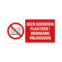 BORD GEEN GOEDEREN PLAATSEN! 150X300 MM