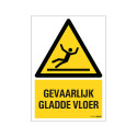 BORD GEVAARLIJK GLADDE VLOER 230X330 MM