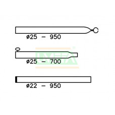 ZAK STORMSTOK 25/22MM 170-250 CM ZILVER