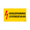 BORD HOOGSPANNING, LEVENSGEVAAR 330X200 MM