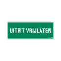 BORD UITRIT VRIJLATEN 330X120 MM