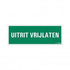 BORD UITRIT VRIJLATEN 330X120 MM