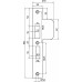 VP 4119/17/U DR.2+4 SLUITPLAAT, RVS 25X192MM AFGEROND, VERLENGD, DR 2+