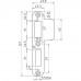 P 1279/17/U DR. SLUITPLAAT, RVS 23X127.3MM AFGEROND, BU