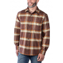 105945B57 FLANNEL L/S PLAID SHIRT CHESTNUT