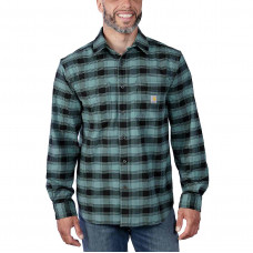 105945GE0 FLANNEL L/S PLAID SHIRT SEA PINE