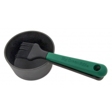 CAST IRON SAUCE POT + BRUSH BGE