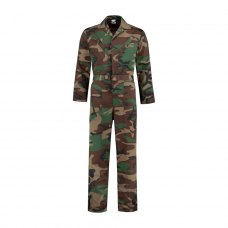 CAMOUFLAGE-OVERALL KIND POLYESTER/KATOEN DONKERGROEN