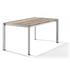 SIEGER TUINTAFEL ONDERSTEL 160 X 90 CM GRAFIET MET POLYTEC BLAD KLEUR LICHT EIKEN