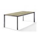 SIEGER TUINTAFEL ONDERSTEL 220 X 100 CM ANTRACIET MET POLYTEC BLAD KLEUR LICHT EIKEN