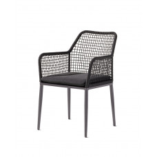 SIEGER MALTA DINING FAUTEUIL DONKERGRIJS ROPE INCL ZITKUSSEN