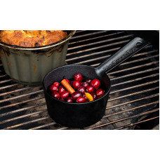 CAST IRON SAUCE POT WITH BASTING BRUSH