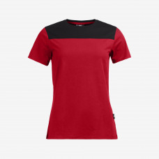 FHB KIRAT-SHIRT DAMES ROOD/ZWART