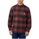 105432R25 MIDWEIGHT FLANNEL L/S PLAID SHIRT MINERAL RED