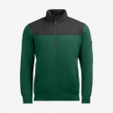 FHB ROB ZIP-SWEATSHIRT UNISEX GROEN/ZWART