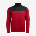 FHB ROB ZIP-SWEATSHIRT UNISEX ROOD/ZWART