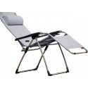 SHOWROOM MODEL AMIDA SUN LOUNGER ALUMINIUM SILVERGREY PLASTIC ARMRESTS