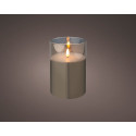 LED KAARS GLAS BO BINNENSMOKEYGREY/WARM WHITE DIA 10-15H