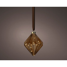 MICRO LED DIAMANT STEADY BRUIN/WARM WHITE BINNEN DIA 16-H20 CM