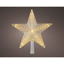 LED PIEK PLASTIC STAR HELDER TRANSPARANT H 22CM
