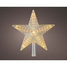LED PIEK PLASTIC STAR HELDER TRANSPARANT H 22CM