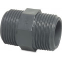 PROFEC NIPPEL ZESKANT PVC-U 1/2" BUITENDRAAD 10BAR GRIJS