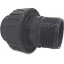 PROFEC KOPPELING PVC-U 1" BINNENDRAAD X BUITENDRAAD 10BAR GRIJS