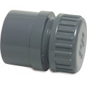 PROFEC EINDSET PVC-U 32/40 MM X 1" LIJMMOF/SPIE X BUITENDRAAD 10BAR GRIJS