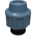 UNIDELTA EINDKAP PP 16 MM KNEL 16BAR ZWART/BLAUW DVGW/KIWA/WRAS