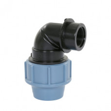 UNIDELTA SCHROEF KNIE 90°, 16 BAR, KLEM X BIDR, 32 MM X ¾"