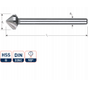 HSS-G VERZINKFREES 90°, DIN 335C, ø12,4 (M6)