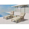 1:SENSLINE DUO LOUNGESET VALERIE 2 LOUNGESTOELEN EN 1 TAFEL ALUMINIUM