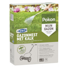 POKON GAZONMEST MET KALK 1KG VOOR 15M2