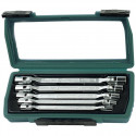 KNIESLEUTELSET 5 DLG IN KOFFER. DUBBELE KNIESLEUTELS, 8-9, 10-11, 12-13, 14-15, 17-19MM 8-19MM