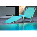 SHOWROOM MODEL AMIGO TRIPOD SUN LOUNGER ALUMINIUM SEA BLUE