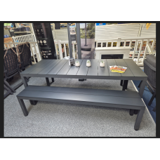 SHOWROOMVERLATER SET RIO TAFEL 210 ALU + 2 RIO BANKEN ALU ANTRACIET