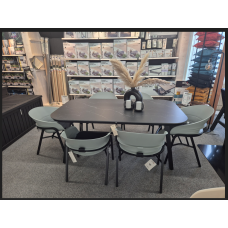 SHOWROOMVERLATER 7 DELIGE DININGSET TUBB TAFEL 185X100 CM
