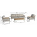 SHOWROOMVERLATER PRATO SOFALOUNGESET PEARL WHITE/CREME/TEAK