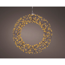 KAEMINGK MICRO LED KRANS METAAL STEADY BUITEN L.7CM W.38CM H.38CM
