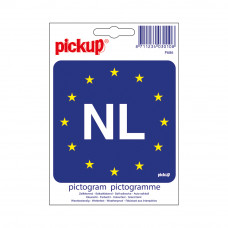 STICKER EUROPESE VLAG MET NL 100X100 MM