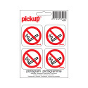 STICKER VERBODEN TE ROKEN 50X50 MM 4 STUKS