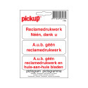 STICKER GEEN REKLAME 33X100 MM - 3 STUKS