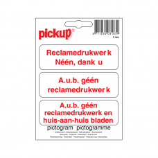 STICKER GEEN REKLAME 33X100 MM - 3 STUKS