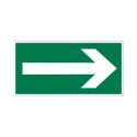 BORD GROEN MET WITTE PIJL 150X300 MM