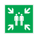 BORD VERZAMELPLAATS NA ONTRUIMING GROEN 200X200 MM