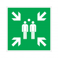 BORD VERZAMELPLAATS NA ONTRUIMING GROEN 200X200 MM